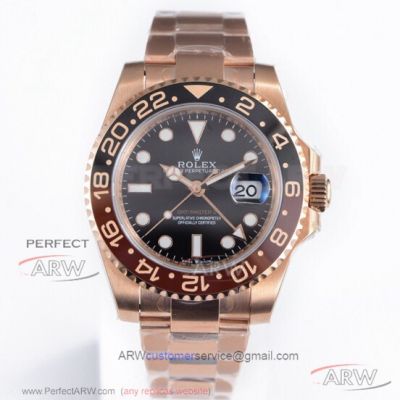 EW Factory Rolex GMT-Master II Root Beer Price - 126715CHNR Everose Gold 40 MM ETA2836 Automatic Watch